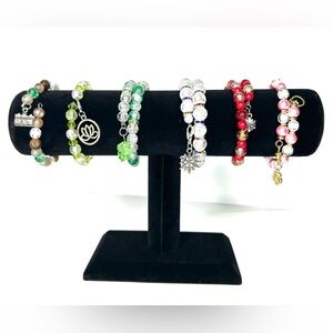 Handmade Beaded Wrap Bracelet with Charm